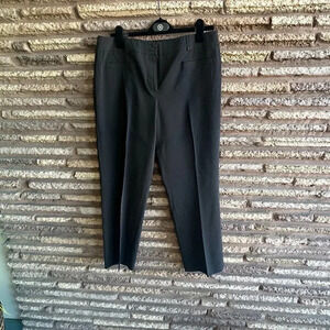 Carlisle Black Straight Leg Casual Cropped Pants